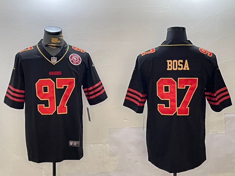 Men San Francisco 49ers 97 Bosa Black Gold 2024 Nike Limited NFL Jersey style 12303